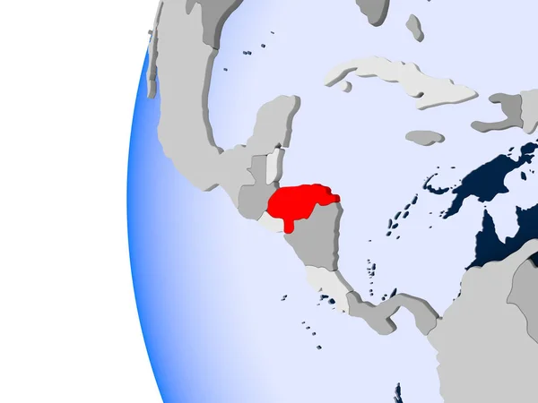 Map of Honduras on political globe — Stock Photo, Image