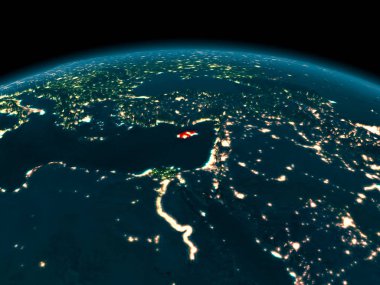 Kıbrıs'tan manzaralar geceleri yörünge