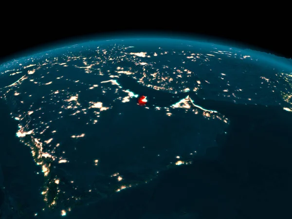 Geceleri Katar yörünge görünümü