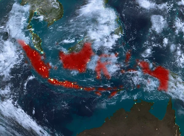 Endonezya'nın gece görünümü