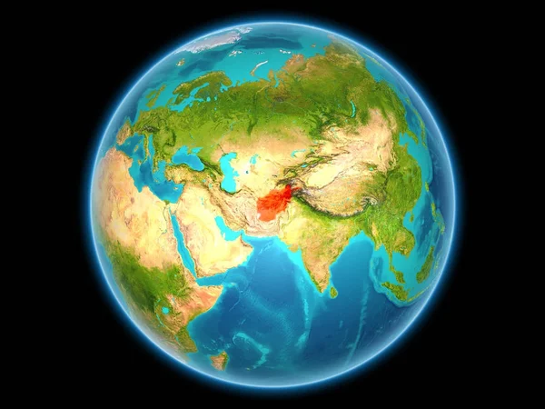 Afghanistan på planeten jorden — Stockfoto