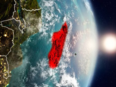 Madagaskar gündoğumu sırasında