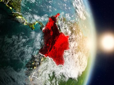 Kolombiya gündoğumu sırasında