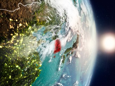 Güney Kore gündoğumu sırasında