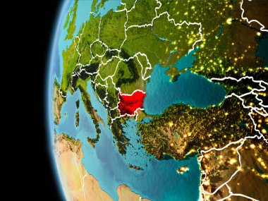 Bulgaristan akşam uzaydan