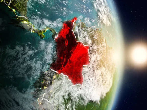 Kolombiya gündoğumu sırasında