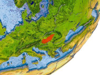 Yeryüzünde Macaristan haritası