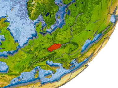 Yeryüzünde Çek Cumhuriyeti haritası