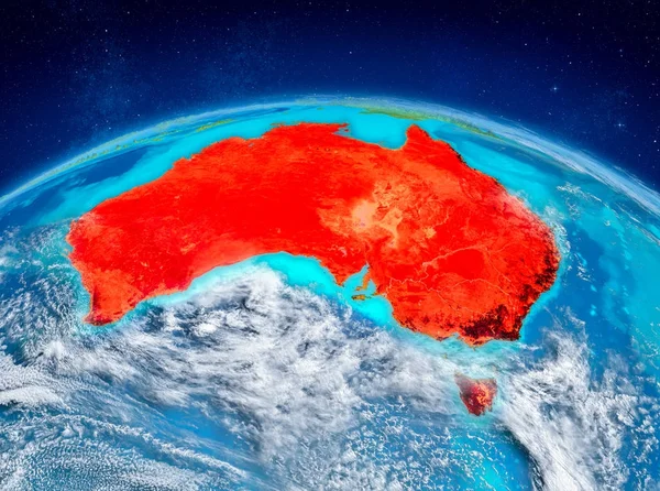 澳大利亚在地球上 — 图库照片