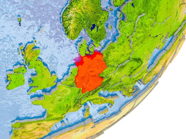 Карта Німеччина на землі — стокове фото