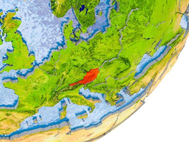 Avusturya yeryüzünde Haritası