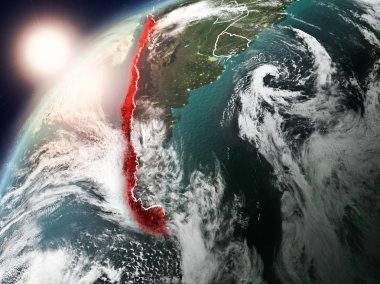 Şili Planet Earth günbatımı