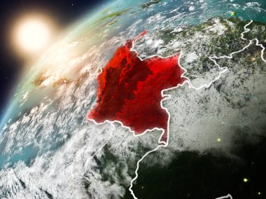 Kolombiya Planet Earth günbatımı