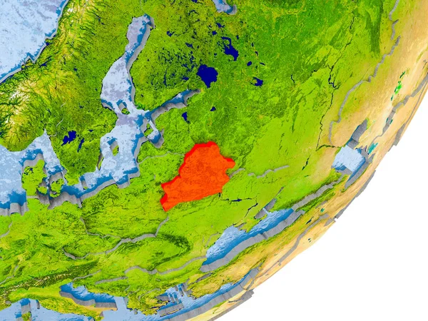 Mapa de Belarús en la Tierra —  Fotos de Stock