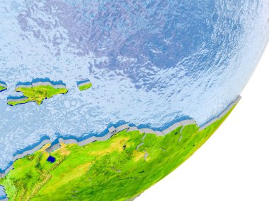 Caribbean yeryüzünde Haritası