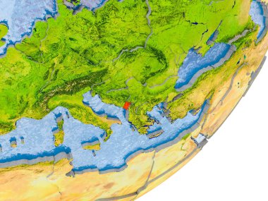 Karadağ yeryüzünde Haritası