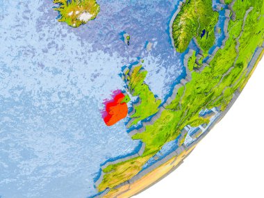 İrlanda'da Dünya Haritası
