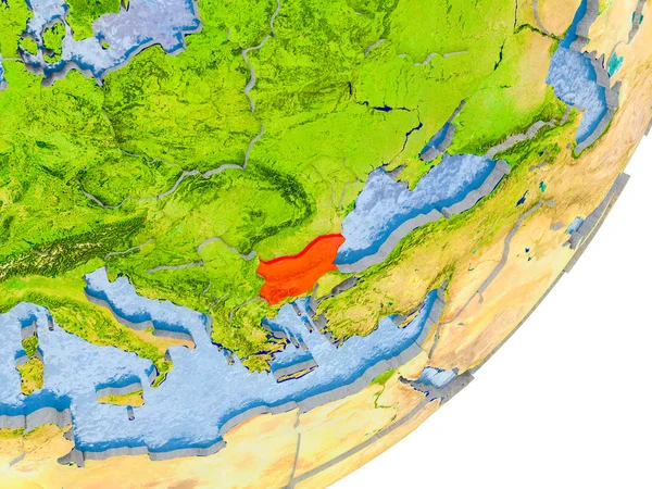 Карта Болгарии на Земле — стоковое фото