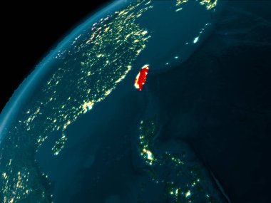 Dünya üzerinde gece Tayvan