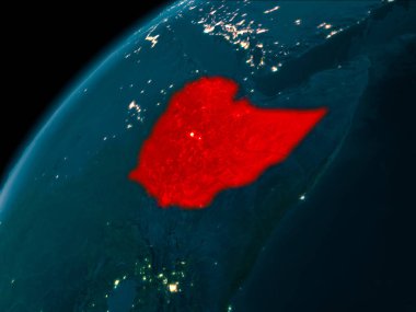 Dünya üzerinde gece Etiyopya