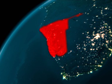 Dünya üzerinde gece Namibya