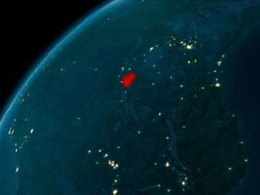 Dünya üzerinde gece Burundi