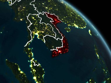 Vietnam gece kırmızı