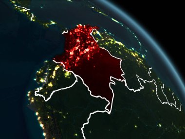 Kolombiya kırmızı gece