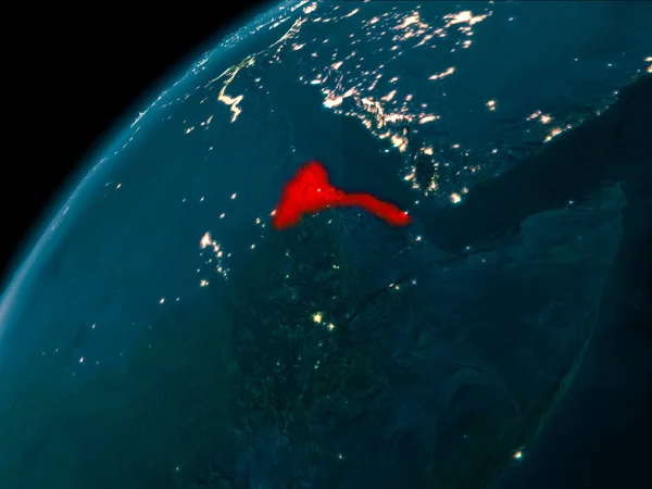 Erytrea na noc na ziemi — Zdjęcie stockowe