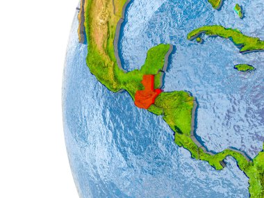 Guatemala Haritası modeli bir küre