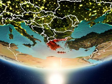 Yunanistan ile Planet Earth Güneş
