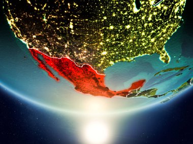 Meksika ile Planet Earth Güneş