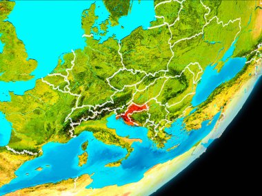 Hırvatistan'ın yörünge görünümü