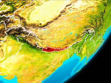 Yörünge görünümü Nepal