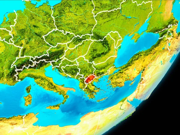 Blick auf die Umlaufbahn Mazedoniens — Stockfoto