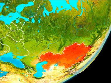 Yörünge görünümü Kazakistan
