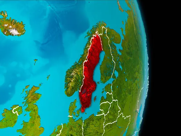 Szwecja na ziemi — Zdjęcie stockowe
