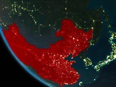 Çin yörüngeden geceleri