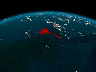 Geceleri Eritre yörünge görünümü