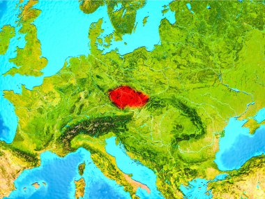 Çek Cumhuriyeti dünya üzerindeki kırmızı