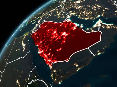 Gece boyunca Suudi Arabistan