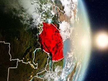 Tanzanya gündoğumu sırasında