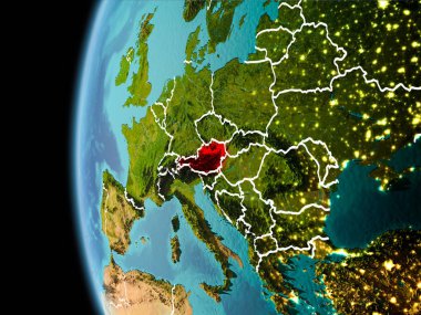 Avusturya akşam uzaydan