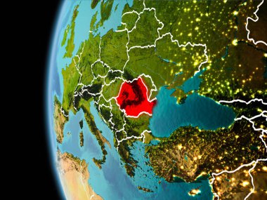 Romanya akşam uzaydan