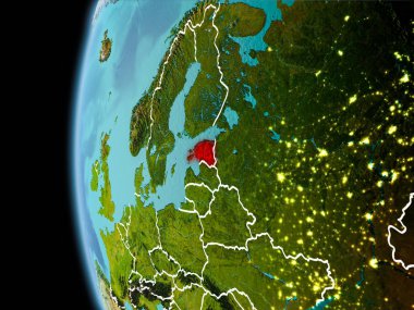 Estonya akşam uzaydan