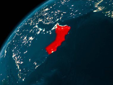 Dünya üzerinde gece Umman