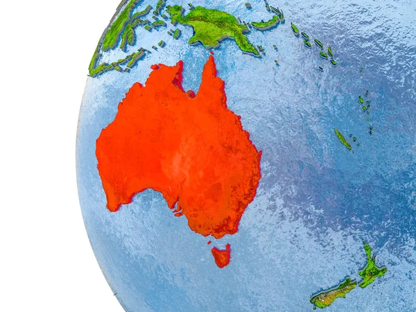 Carte de l'Australie sur le modèle de globe — Photo