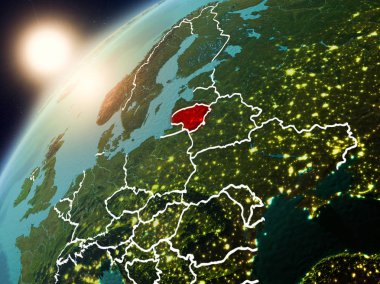 Litvanya Planet Earth günbatımı