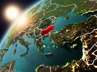 Bulgaristan Planet Earth günbatımı