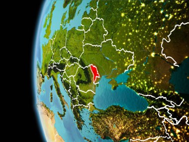 Moldova akşam uzaydan